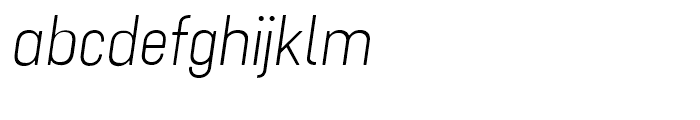 Cervino Light Expanded Italic Font LOWERCASE
