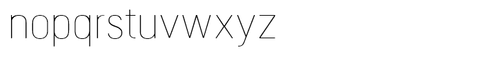 Cervino Thin Expanded Font LOWERCASE