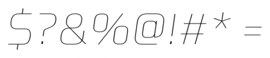 Celdum Thin Italic Font OTHER CHARS