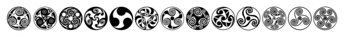 Celtic-BA Ornaments Font LOWERCASE