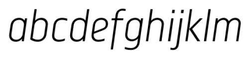 Centima Light Italic Font LOWERCASE