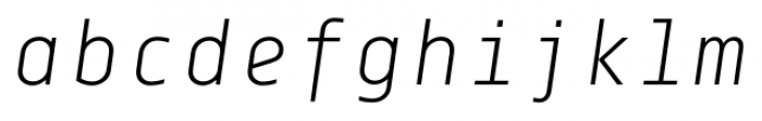 Centima Mono Light Italic Font LOWERCASE