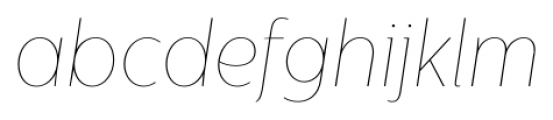 Centrale Sans Condensed Hairline Italic Font LOWERCASE