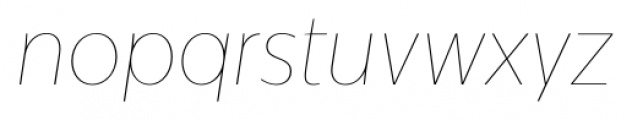 Centrale Sans Condensed Hairline Italic Font LOWERCASE