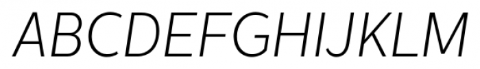 Centrale Sans Condensed XLight Italic Font UPPERCASE