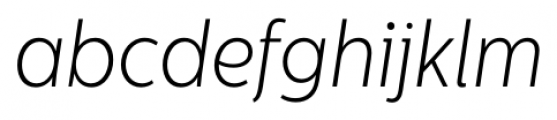 Centrale Sans Condensed XLight Italic Font LOWERCASE