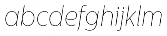 Centrale Sans Condensed XThin Italic Font LOWERCASE