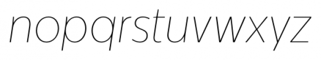 Centrale Sans Condensed XThin Italic Font LOWERCASE