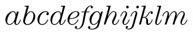 Century Modern FS Light Italic Font LOWERCASE
