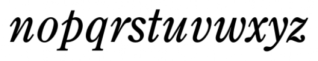 Century Old Style Std Italic Font LOWERCASE