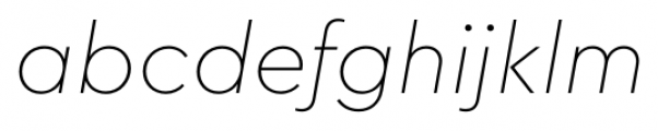 Cera CY Thin Italic Font LOWERCASE