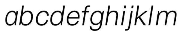 Cern Light Italic Font LOWERCASE