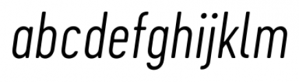 Cervo Neue Extra Light Italic Font LOWERCASE