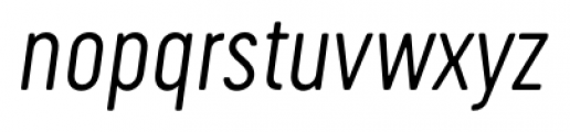 Cervo Neue Extra Light Italic Font LOWERCASE