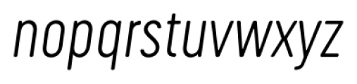 Cervo Neue Thin Italic Font LOWERCASE