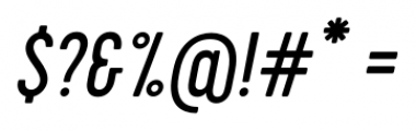 Cervo Regular Italic Font OTHER CHARS