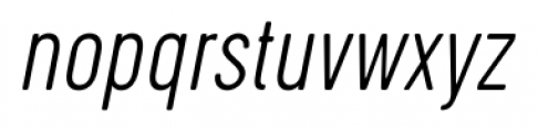 Cervo Thin Italic Font LOWERCASE