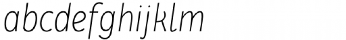Cebreja 28 Thin Narrow Italic Font LOWERCASE