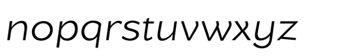 Cebreja Extra 34 Light Wide Italic Font LOWERCASE