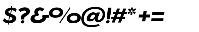 Cebreja Extra 64 Bold Wide Italic Font OTHER CHARS