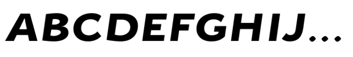 Cebreja Extra 74 Heavy Wide Italic Font UPPERCASE