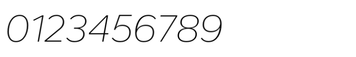 Cedora Thin Italic Font OTHER CHARS