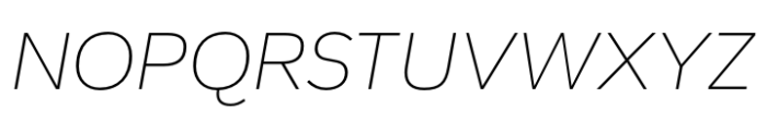 Cedora Thin Italic Font UPPERCASE