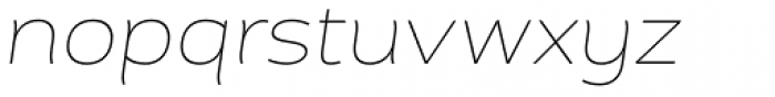 Cedra 4F Wide Thin Italic Font LOWERCASE