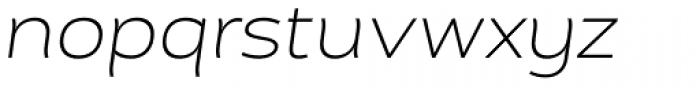 Cedra 4F Wide UltraLight Italic Font LOWERCASE