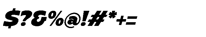 Cegha Italic Font OTHER CHARS