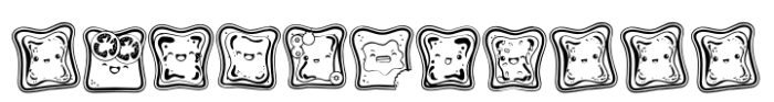 Celebratory Toast Dingbat Font UPPERCASE