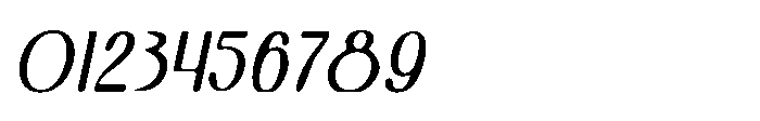 Celesia Blur Italic Font OTHER CHARS