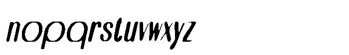 Celesia Blur Italic Font LOWERCASE