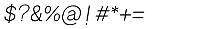 Celex Grotesk Light Italic Font OTHER CHARS