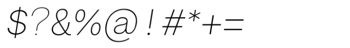 Celex Grotesk Thin Italic Font OTHER CHARS