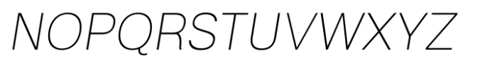 Celex Grotesk Thin Italic Font UPPERCASE