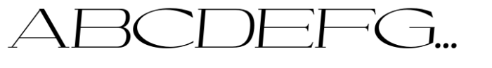 Cellofy Light Extra Expanded Italic Font UPPERCASE