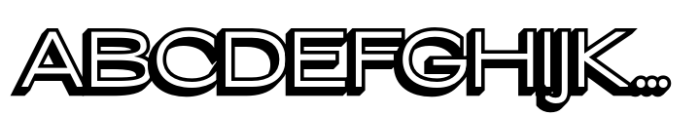 Cenios Extrude Left Font UPPERCASE