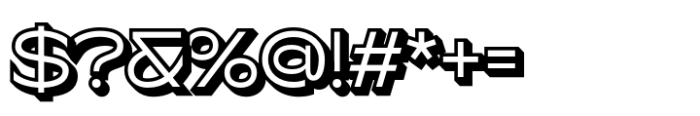 Cenios Extrude Right Font OTHER CHARS