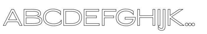 Cenios Outline Font UPPERCASE