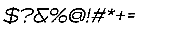 Cenios Rounded Rough Italic Font OTHER CHARS