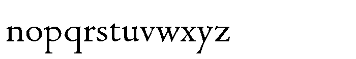 Centaur Now Variable Regular Font LOWERCASE