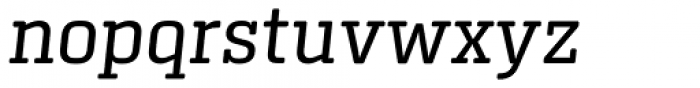 Center Slab Regular Italic Font LOWERCASE