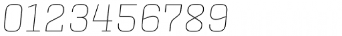 Center Slab Thin Italic Font OTHER CHARS