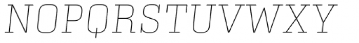 Center Slab Thin Italic Font UPPERCASE