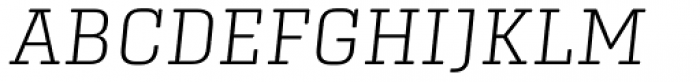 Center Slab X-Light Italic Font UPPERCASE