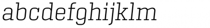 Center Slab X-Light Italic Font LOWERCASE