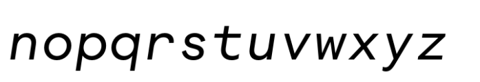 Centra Mono Italic Font LOWERCASE