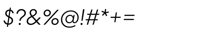 Centra No. 2 Light Italic Font OTHER CHARS