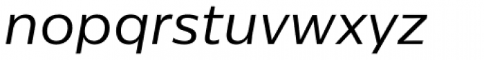 Centrale Sans Book Italic Font LOWERCASE